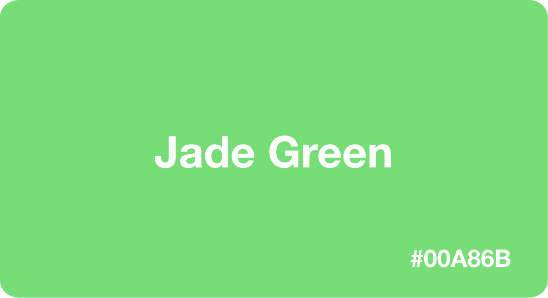 Jade Green (#00a86b): Color Codes & Palettes!